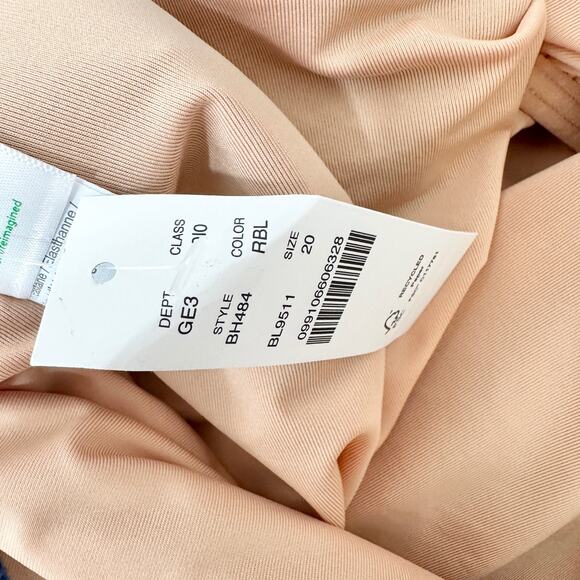 J.Crew Ribbed One Strap One Piece Swimsuit Stretch Padded Plus Size US 20 NWT - Picture 5 of 13